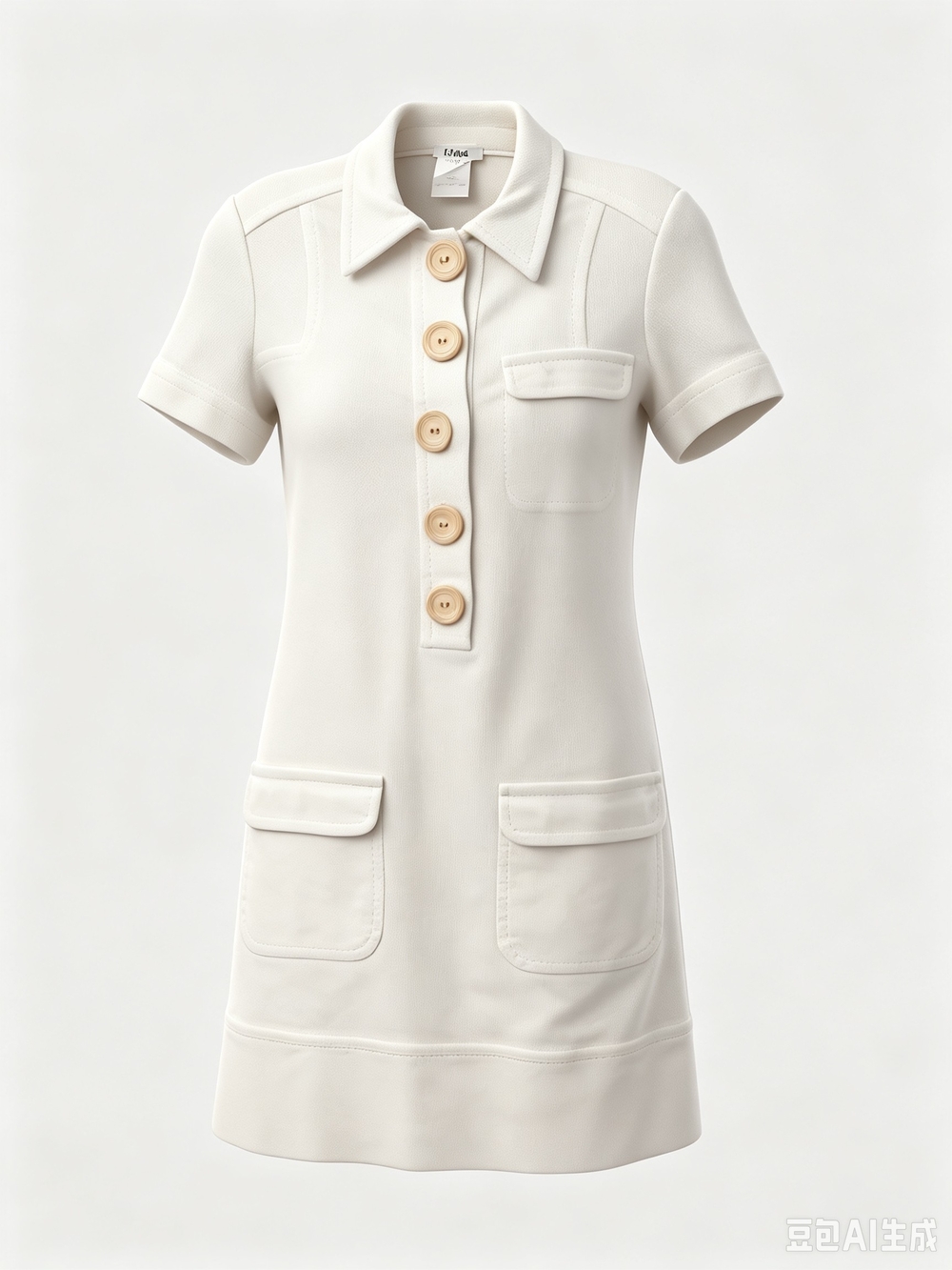 Chloé White Short‑Sleeve Shift Dress